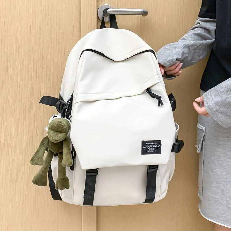 捷朗仕 简约高颜值通勤百搭 复合布 双肩包 常规 男女同款情侣款 黑色/白色
