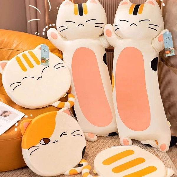 卡威 故宫御猫抱枕 长条枕 玩偶 毛绒公仔