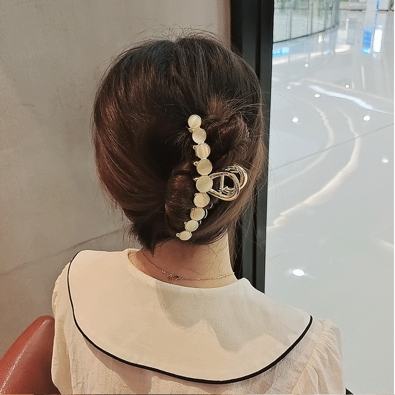 建禄 高级感简约小清新小众设计优雅气质通勤百搭 合金 发夹 女款