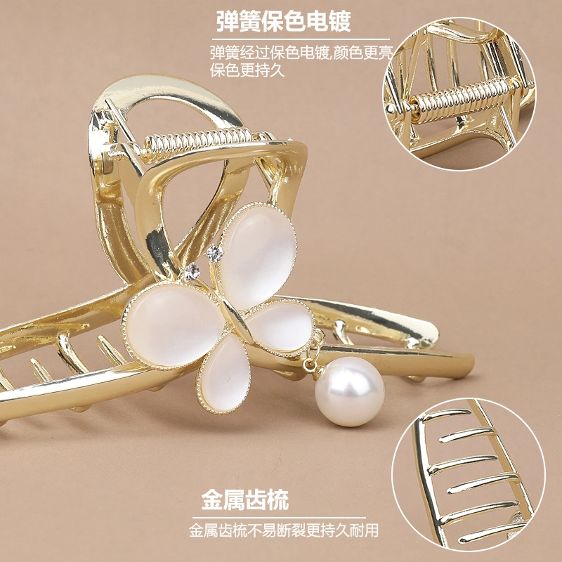 建禄 蝴蝶大号简约后脑勺小清新小众高级感设计优雅气质通勤百搭#好运 合金 发夹 女款