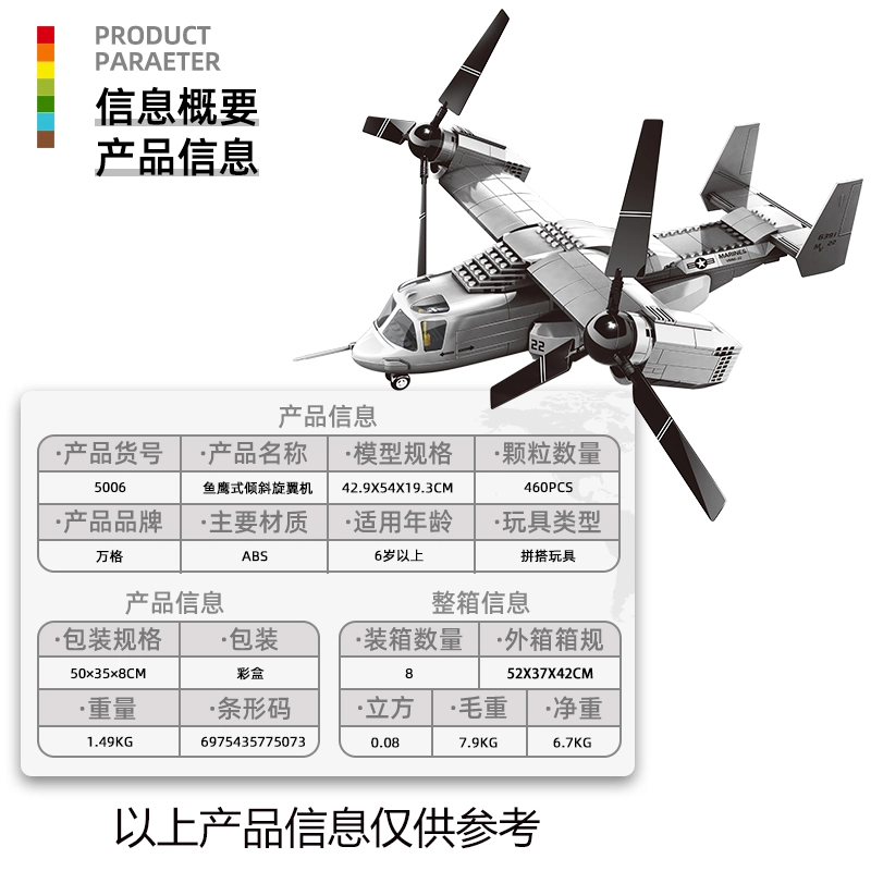 V-22 460pcs KQKD-WG-5006