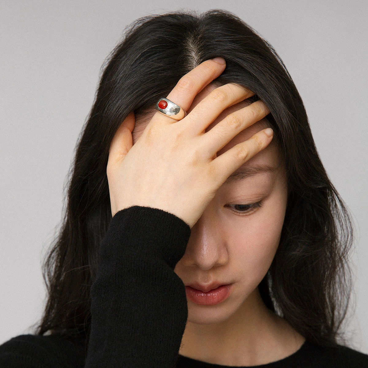 素觉 个性  高贵优雅 南红 名贵玉石戒指 女款