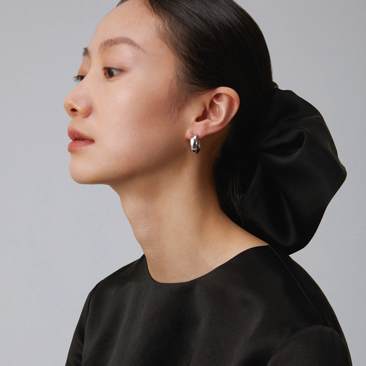 素觉 设计师品牌小众设计高级感不规则通勤 银 耳环 女款