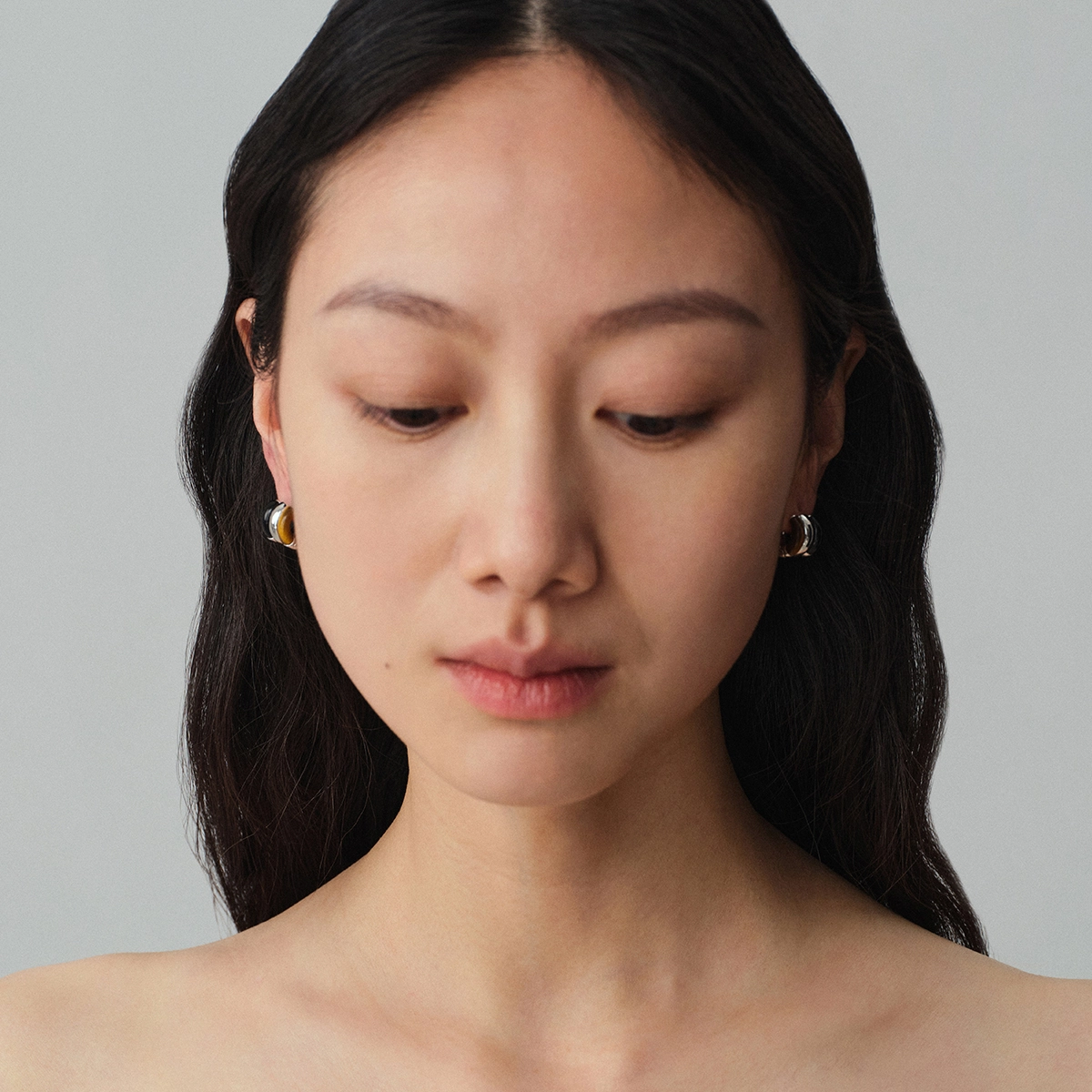 素觉 小众设计高级感独特新中式耳坠 虎眼石 玉石耳环 女款