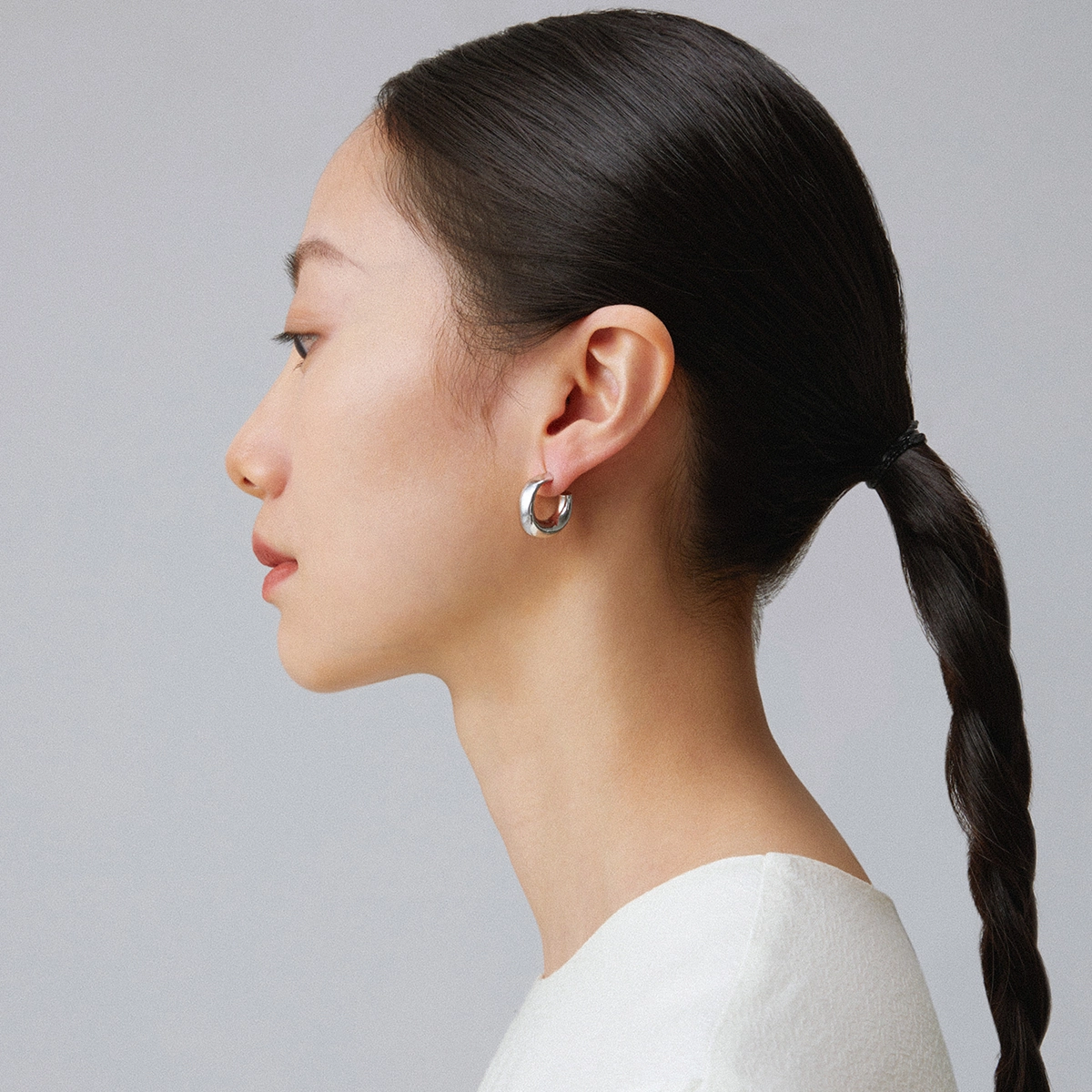 素觉 设计师品牌小众设计高级感不规则通勤 银 耳环 女款