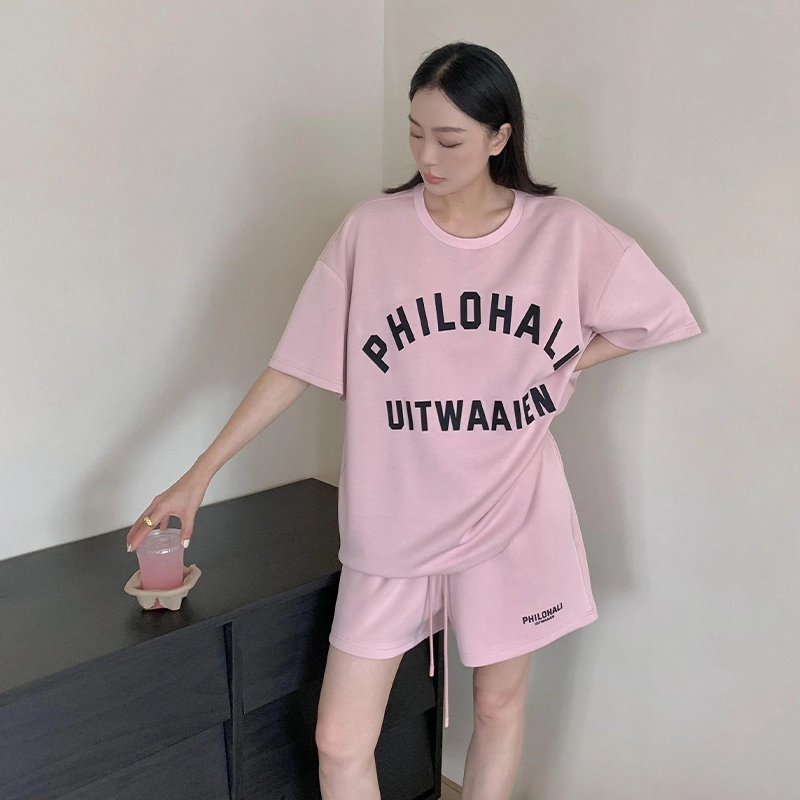 周淼 系带纯色高腰休闲短裤 女款