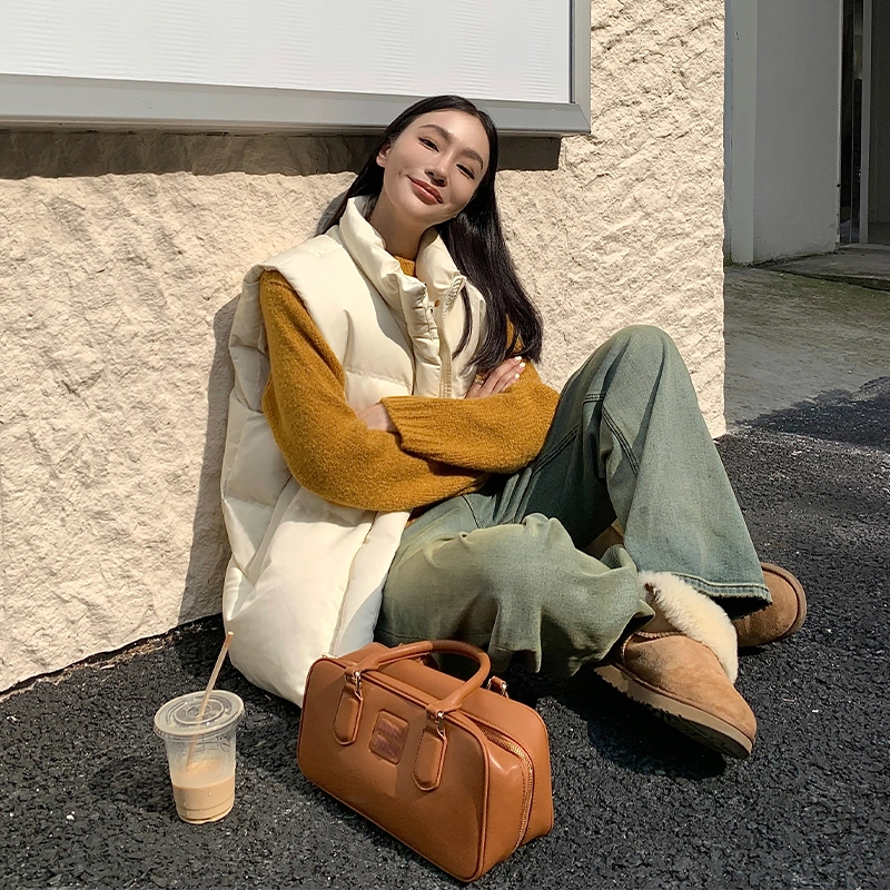 周淼 宽松落肩口罗纹羊毛圈圈纱针织毛衣 女款