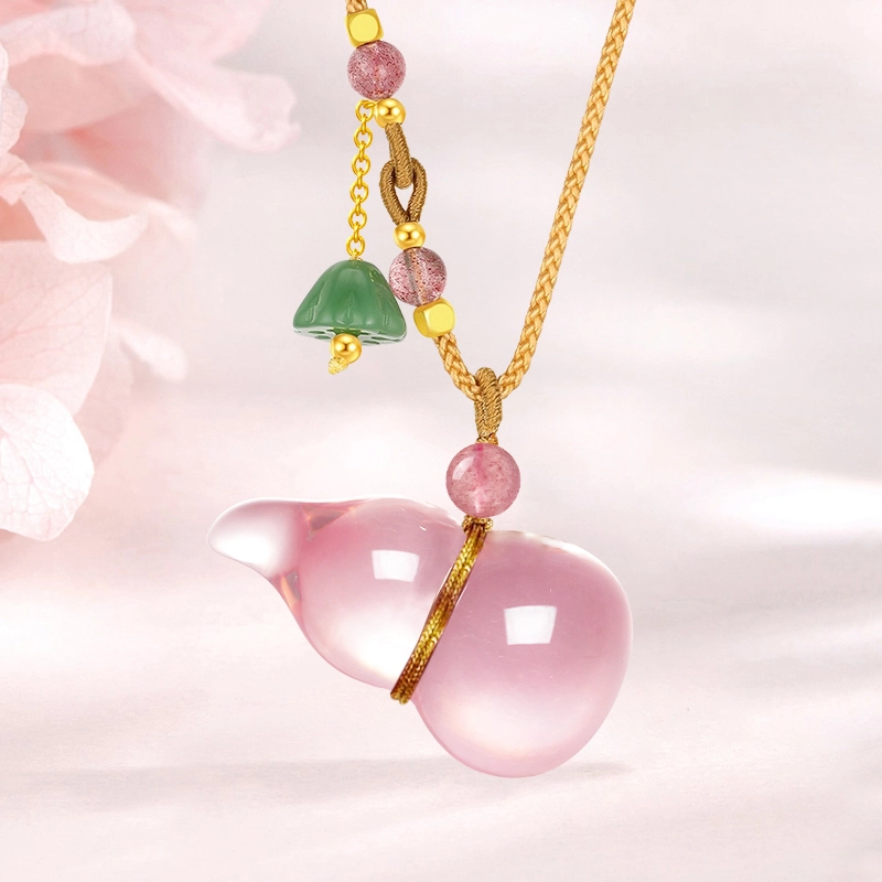 阿梵尼 芙蓉石葫芦 水晶 项链 女款