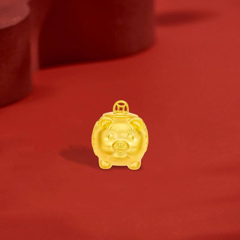 老福黄金 金钱猪 收藏投资摆件本命年招财金钱猪黄金摆件 足金 投资金 摆件 男女同款情侣款