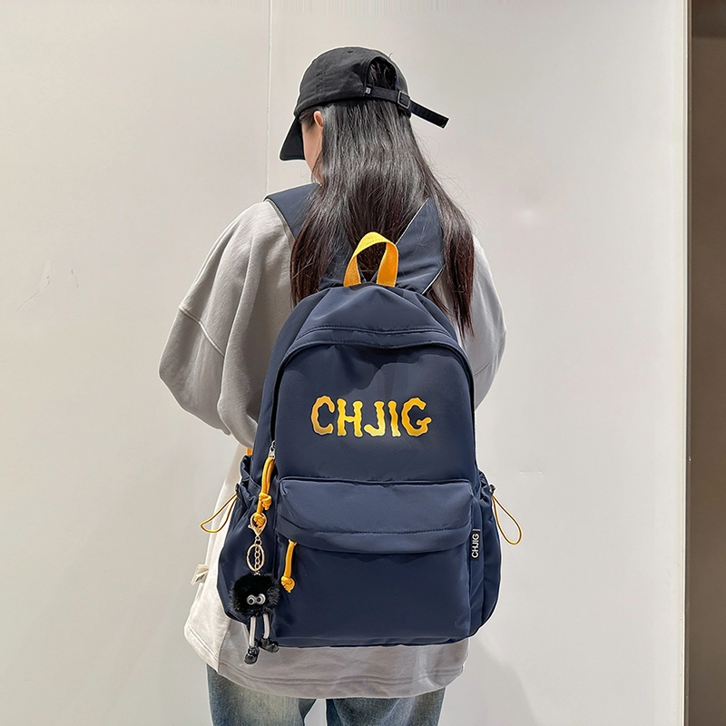 笛贝嘉 字母休闲时尚小众通勤 尼龙 双肩包 男女同款情侣款 多色