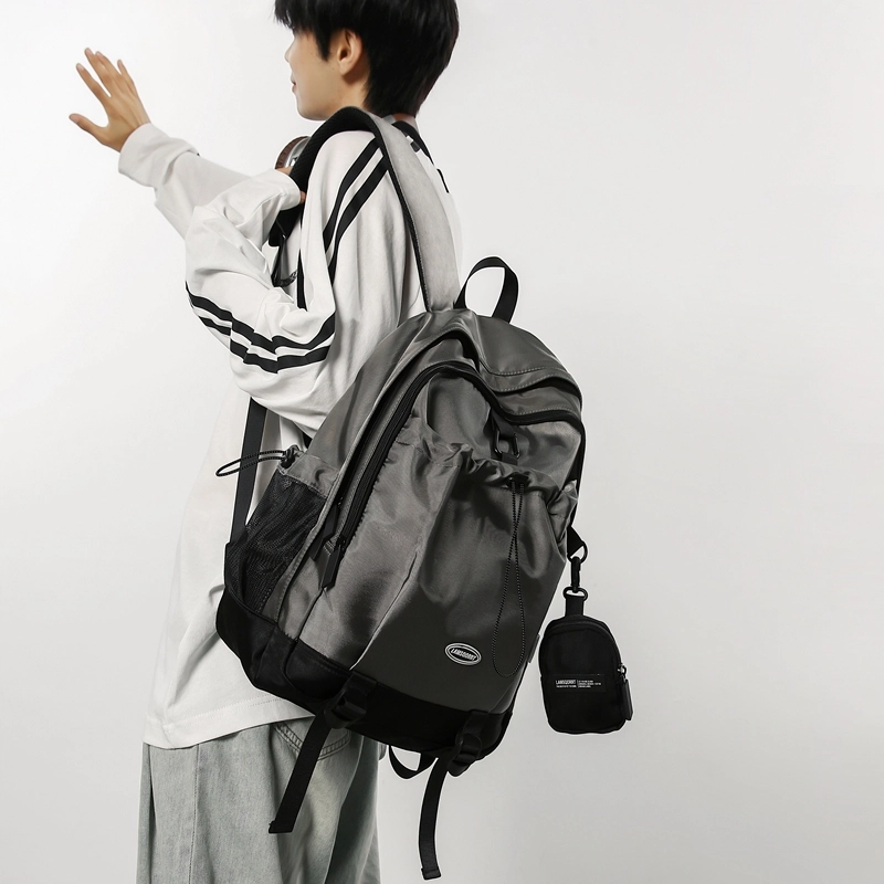 笛贝嘉 日系潮牌简约休闲 尼龙 双肩包 男女同款情侣款 多色