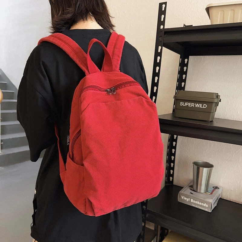 笛贝嘉 大容量 帆布 双肩包 男女同款情侣款 多色