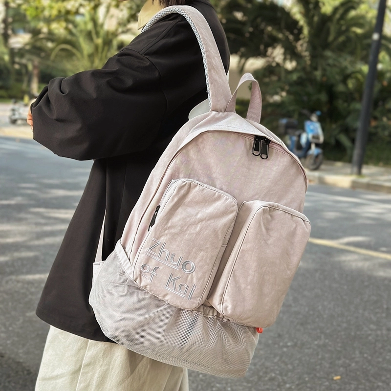 笛贝嘉 日系简约潮酷旅行 尼龙 双肩包 男女同款情侣款 多色