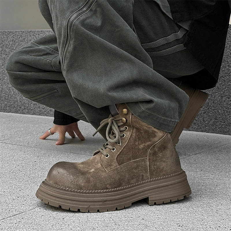 驰狼 加绒舒适百搭 中筒 马丁靴 男款
