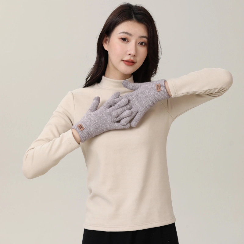 匹克 纯色针织毛线加厚加绒防寒保暖可触屏 多色 手套 男女同款情侣款
