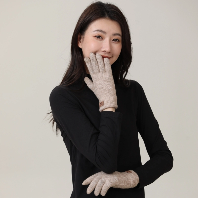 匹克 纯色针织毛线加厚加绒防寒保暖可触屏 多色 手套 男女同款情侣款