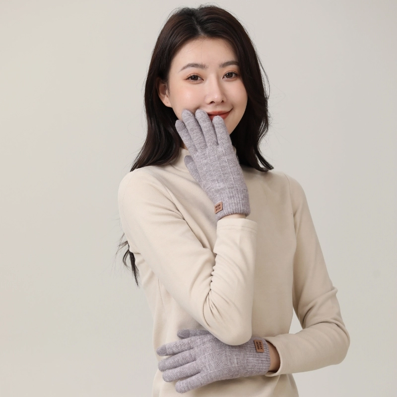 匹克 纯色针织毛线加厚加绒防寒保暖可触屏 多色 手套 男女同款情侣款