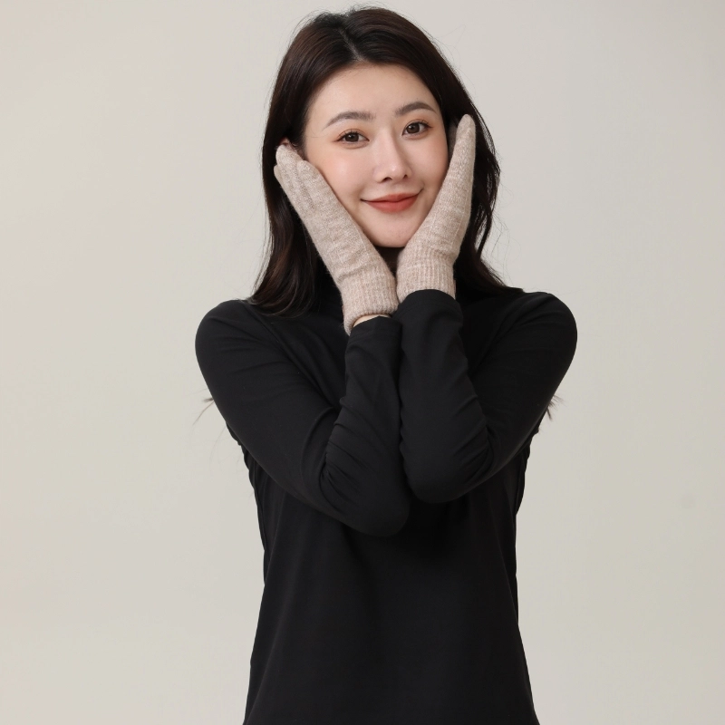 匹克 纯色针织毛线加厚加绒防寒保暖可触屏 多色 手套 男女同款情侣款