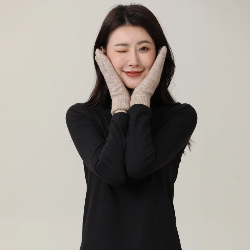 匹克 纯色针织毛线加厚加绒防寒保暖可触屏 多色 手套 男女同款情侣款