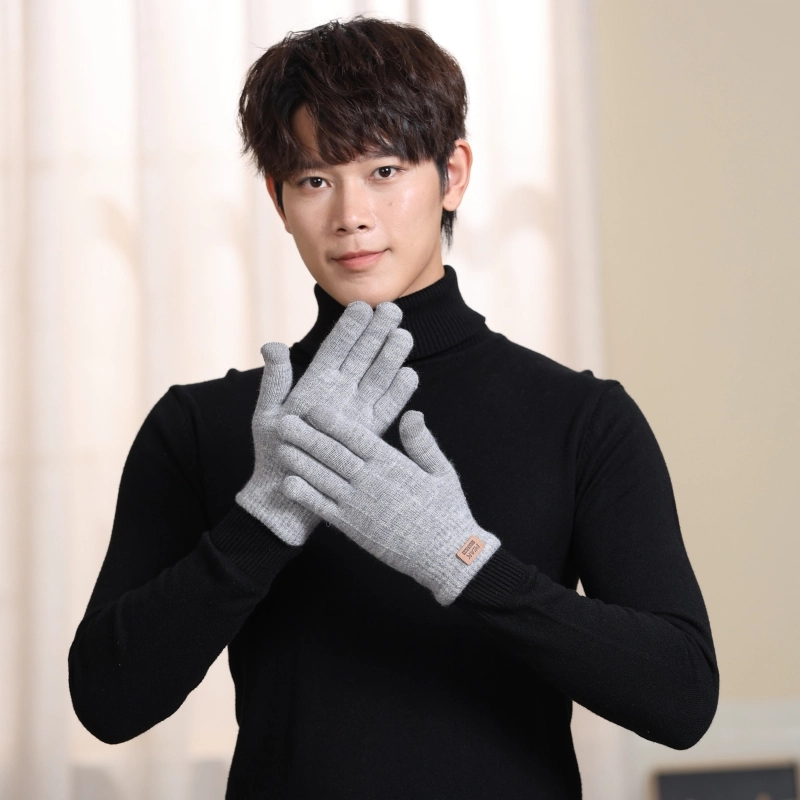 匹克 纯色针织毛线加厚加绒防寒保暖可触屏 多色 手套 男女同款情侣款