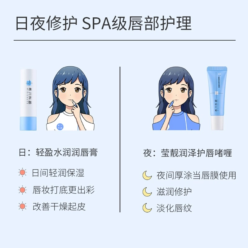 希川科颜 唇部护理套装+氨基酸洁面慕斯护肤套装 保湿清爽控油