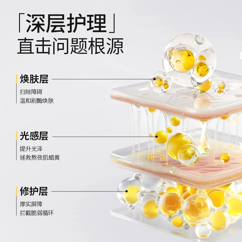 羽素平糙焕肤提亮祛痘祛闭口粉刺修护保湿涂抹式面膜 舒缓去角质控油 混合型肤质油痘肌