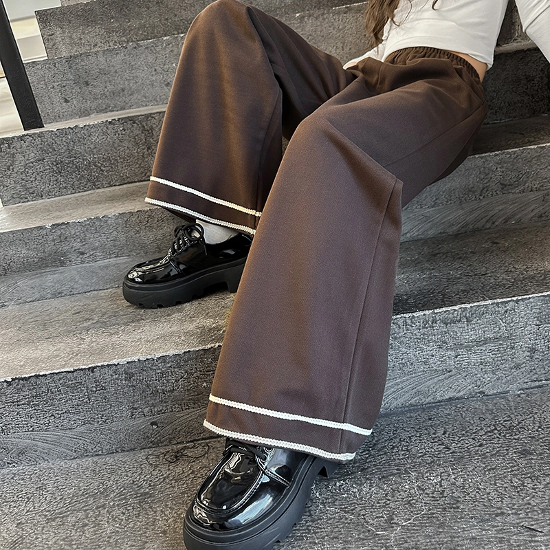 木木屋 松紧腰洋气简约纯色休闲长裤 青少年