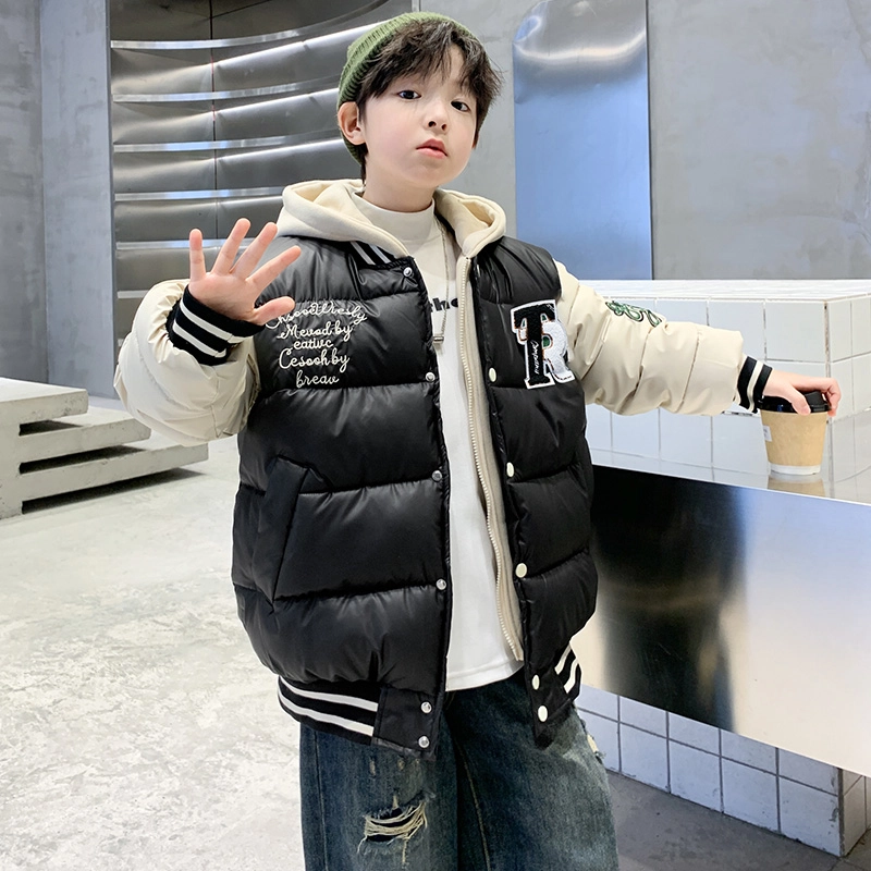 木木屋棉衣 洋气连帽舒适假两件长袖 青少年