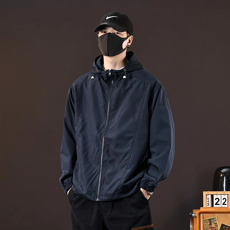 隐狼世家 夹克男士秋季美式工装冲锋宽松连帽户外登山衣服潮牌休闲外套 男款