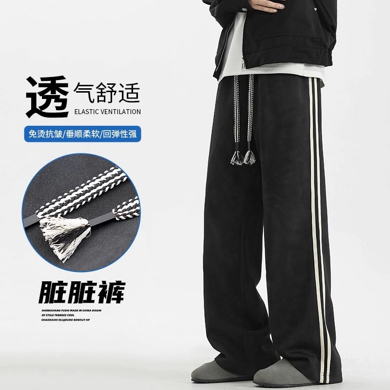 隐狼世家 美式宽松直筒百搭时尚休闲裤 男款