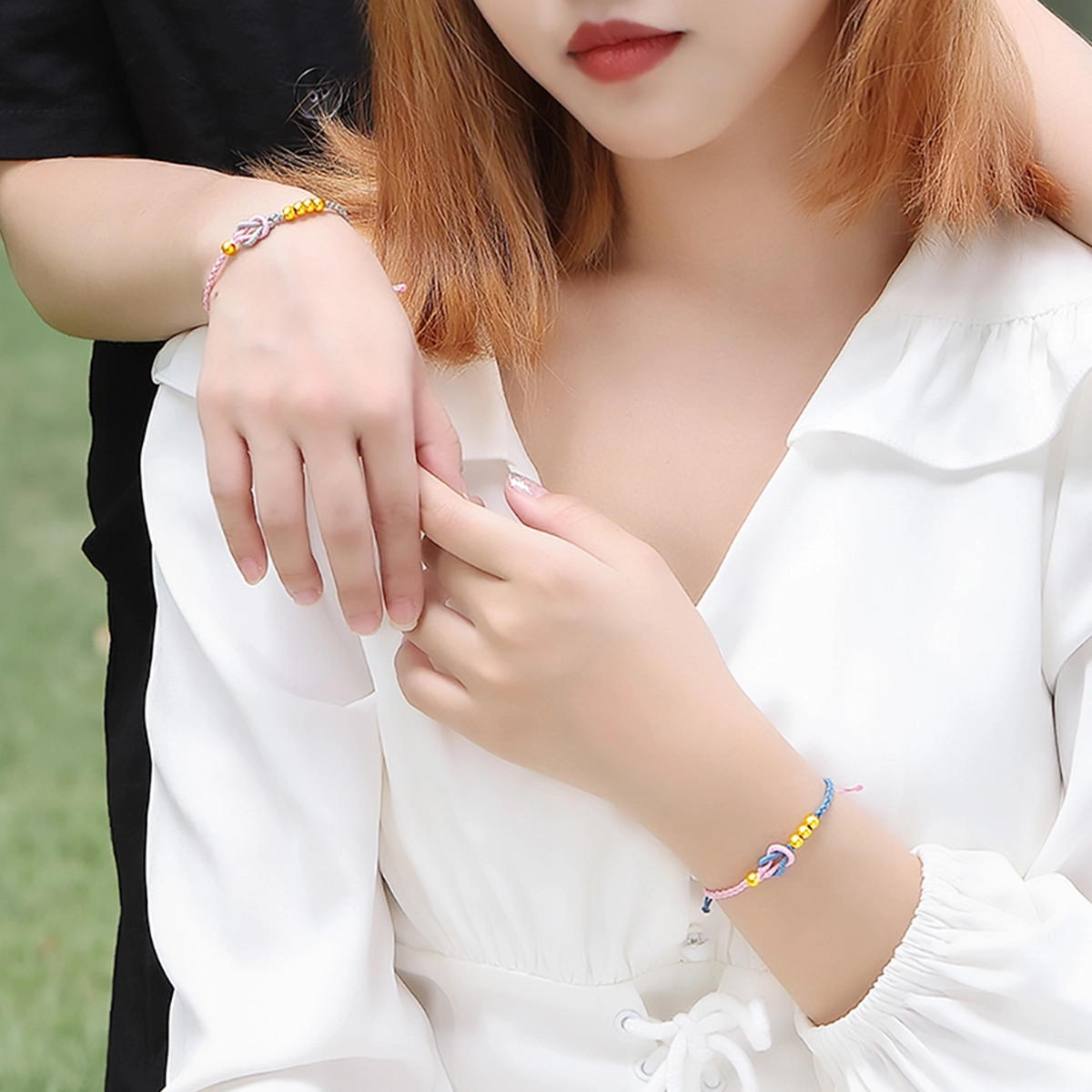 老庙 新中式国潮转运珠 足金 一口价 黄金手链 女款