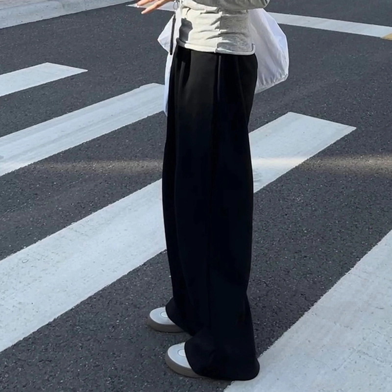 寻星记 日系无性别纯色垂感运动直筒长裤休闲裤 男女同款