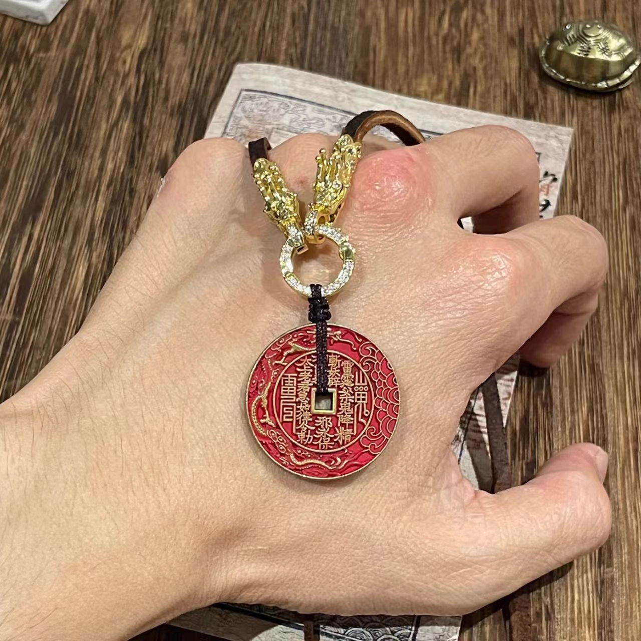既白南兮 藏海花山鬼花钱十年之约铁三角小哥本命年好运道系青年国风新中式文创 合金 项链 男女同款情侣款
