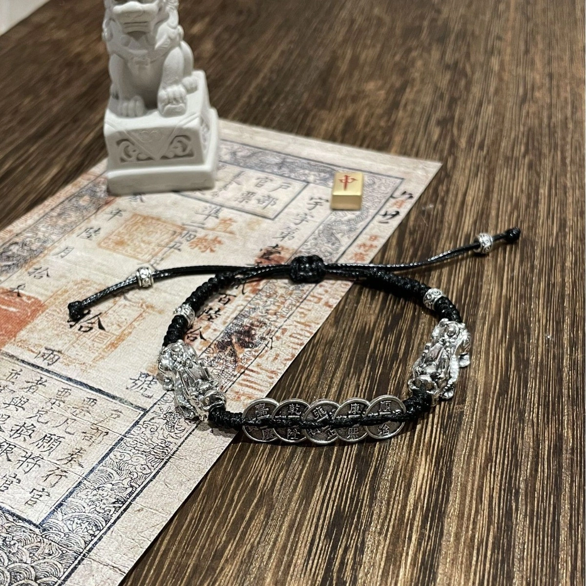 既白南兮 天禄貔貅 合金 手链 男女同款情侣款