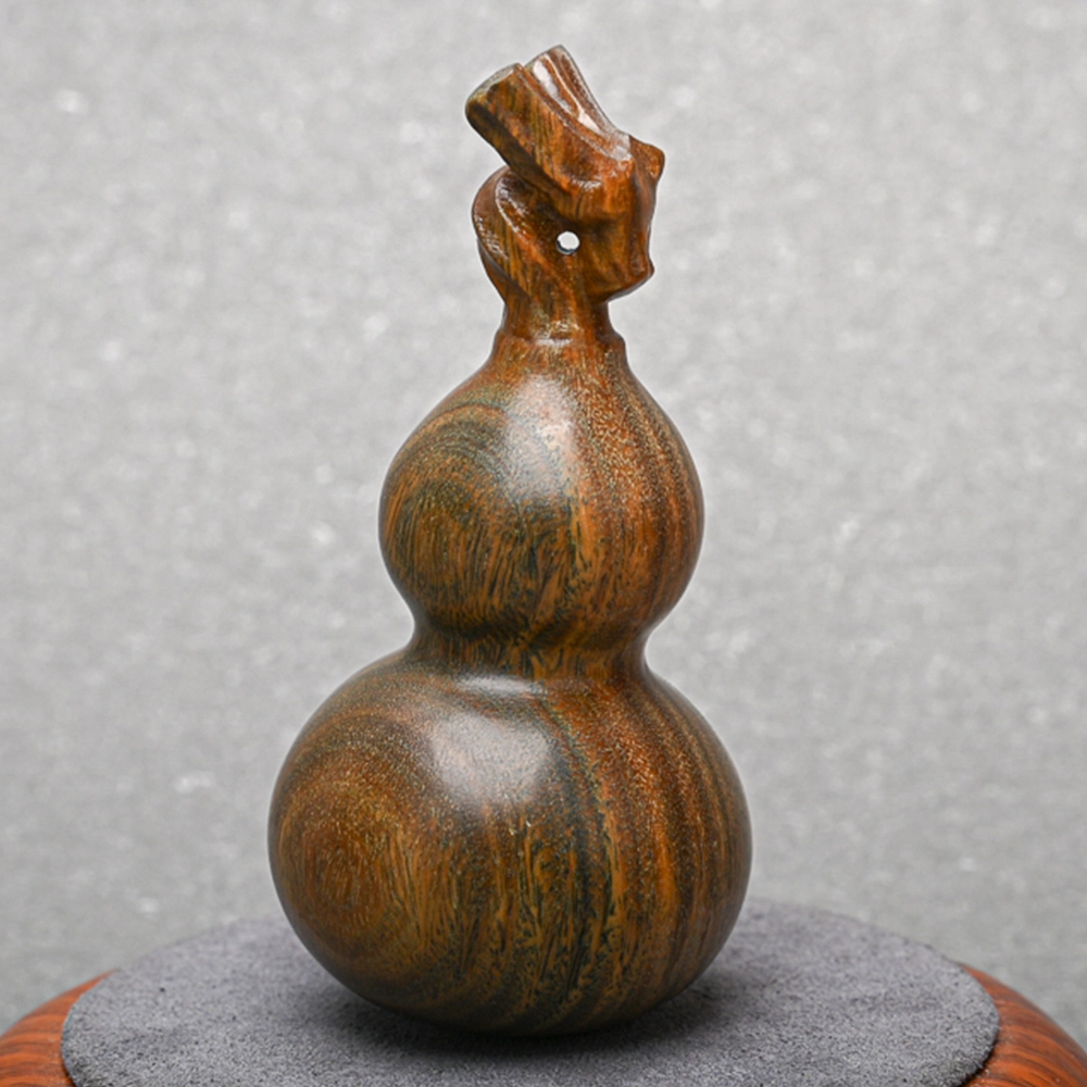 天纵 龙头葫芦福禄实木木雕 本命年转运招财纳福把玩 金丝楠 木作摆件 男女同款情侣款 楠木