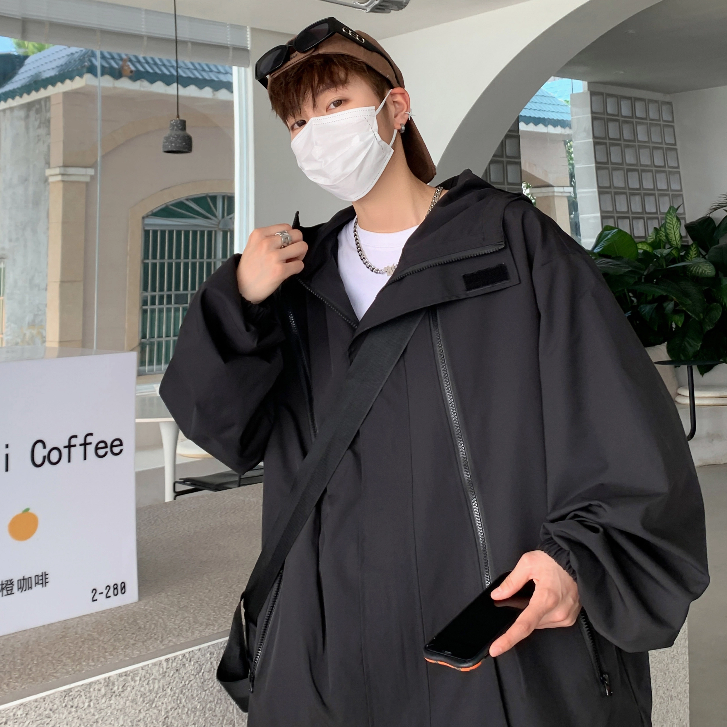 寻星记 机能工装风三合一可拆卸纯色基础款户外防风防水夹克外套 男女同款