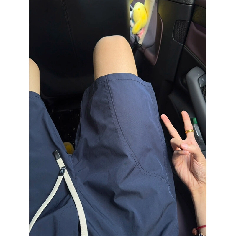 佑麟 美式速干运动裤男夏季薄款篮球冰丝裤子外穿跑步健身五分裤休闲短裤 男女同款