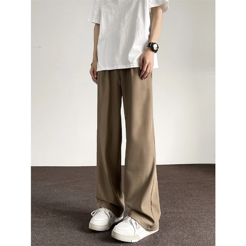 佑麟 直筒西裤垂坠感高级感夏季休闲裤子高腰加长款高个子西装裤 男女同款