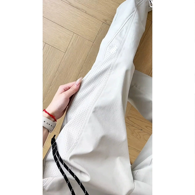 佑麟 美式透气速干薄款弯刀垂感阔腿休闲裤 男女同款