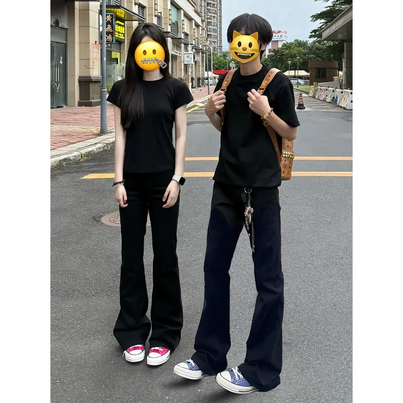 佑麟 夏季薄款垂感高级感冰丝显瘦直筒休闲裤 男女同款