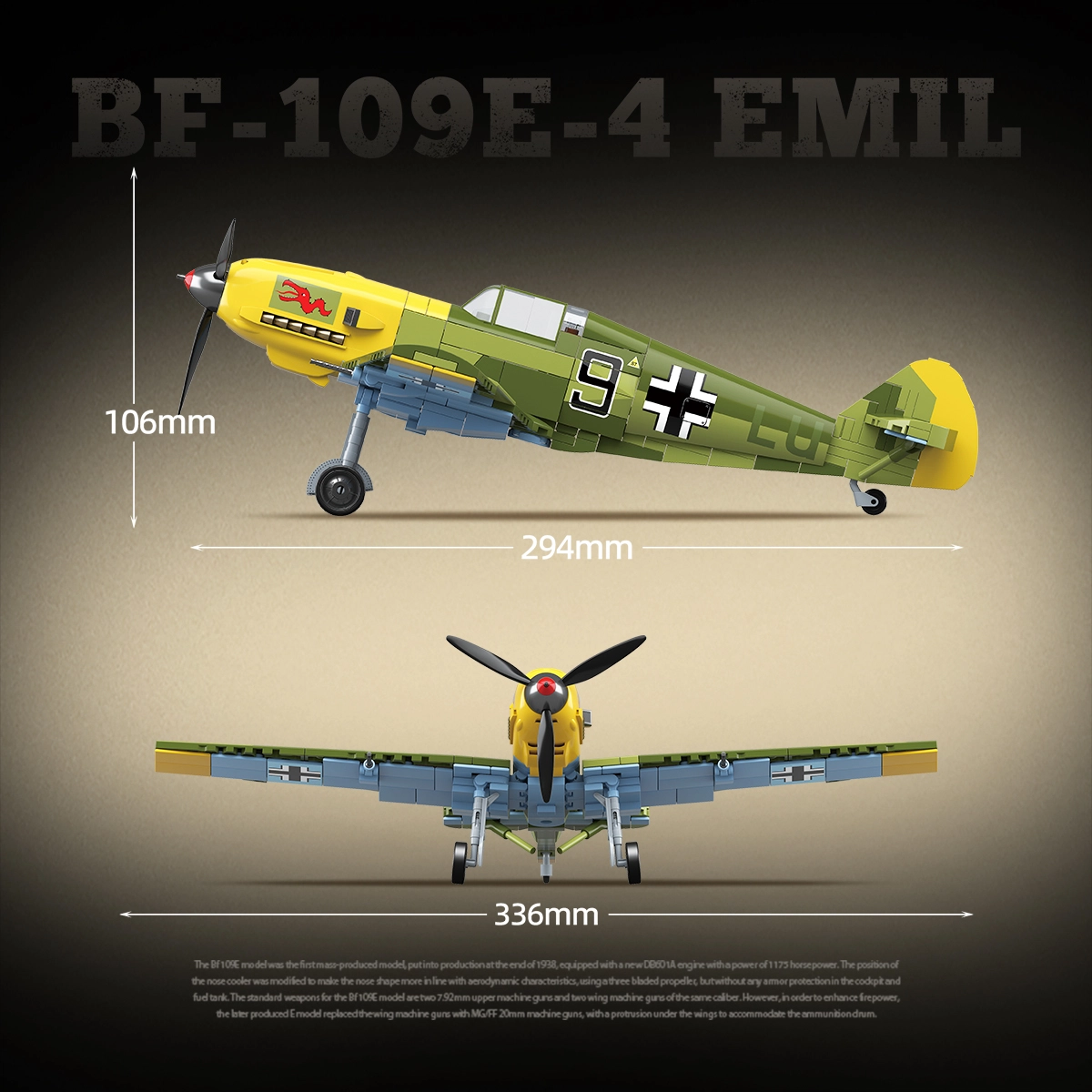 QUAN GUAN BF-109E-4 631pcs 100288