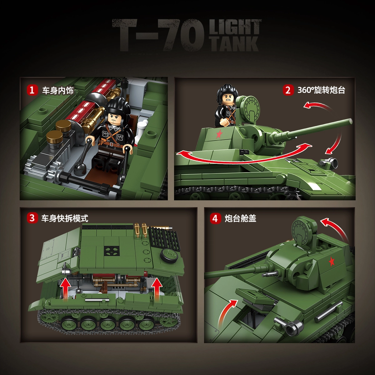 QUAN GUAN T-70 689pcs 100291
