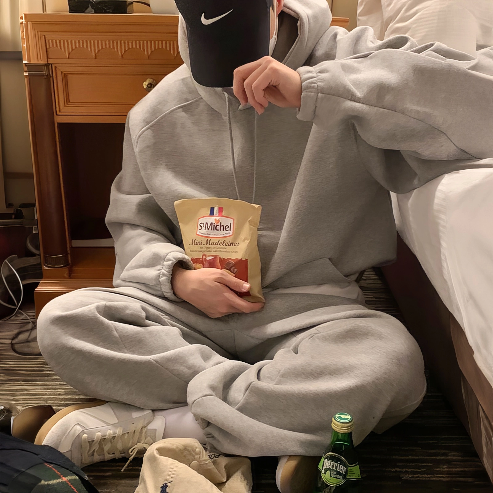 我是大卫 简约基础款连帽加厚卫衣套装 男女同款