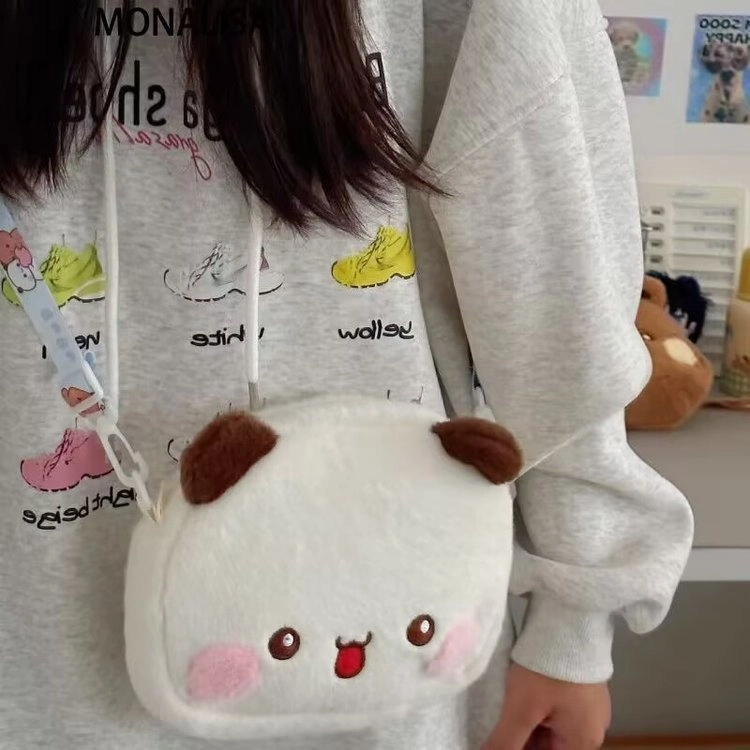雅阁 超可爱腮红熊猫 毛绒包包 萌趣 玩偶周边