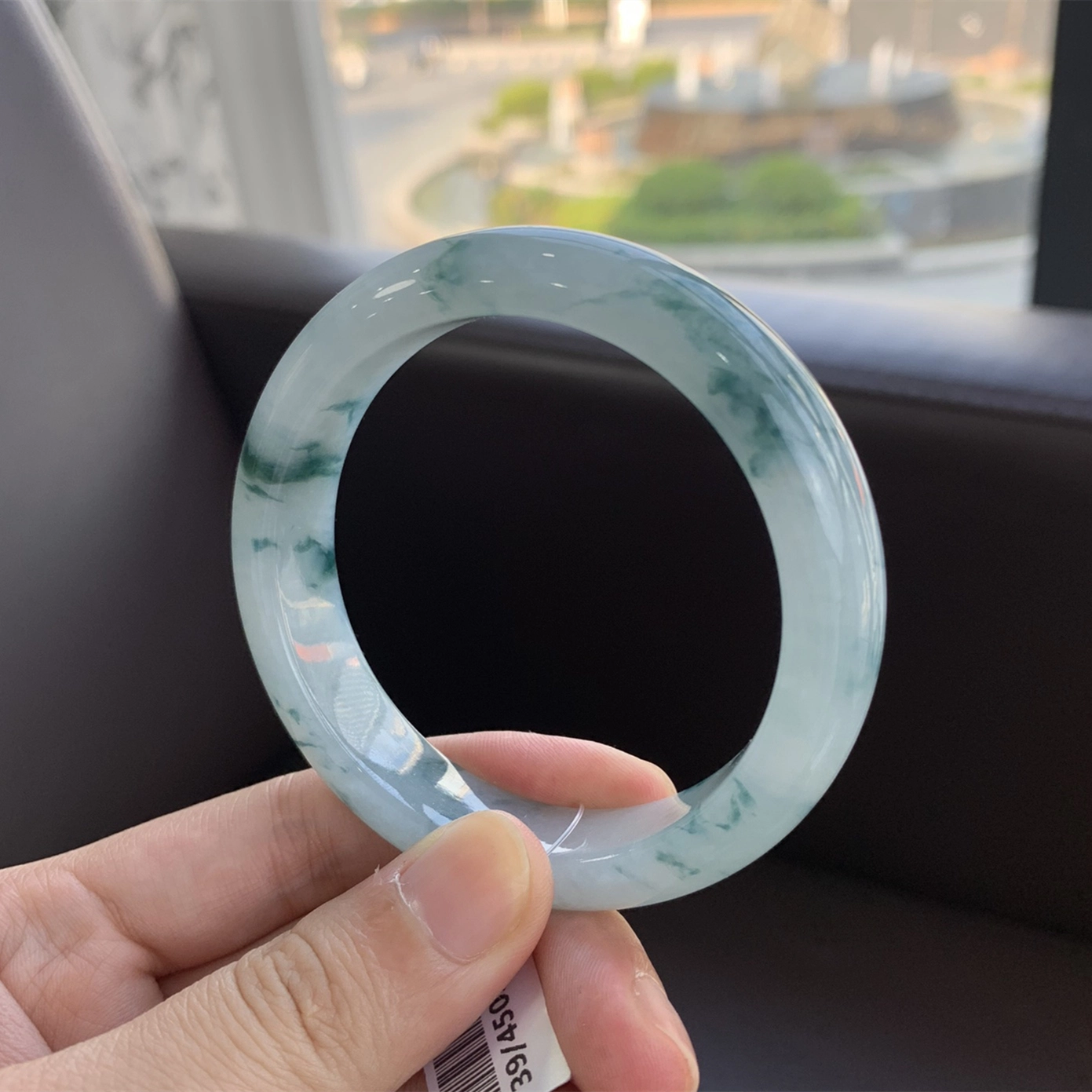 翠亨祥 灵动蓝花 优雅大气 糯种 翡翠手镯 女款