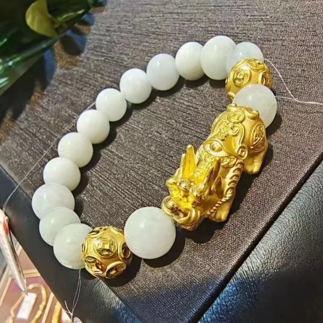 宝臻荟 国风 轻奢大气 招财貔貅 转运 白玉菩提 菩提类手串 男女同款情侣款