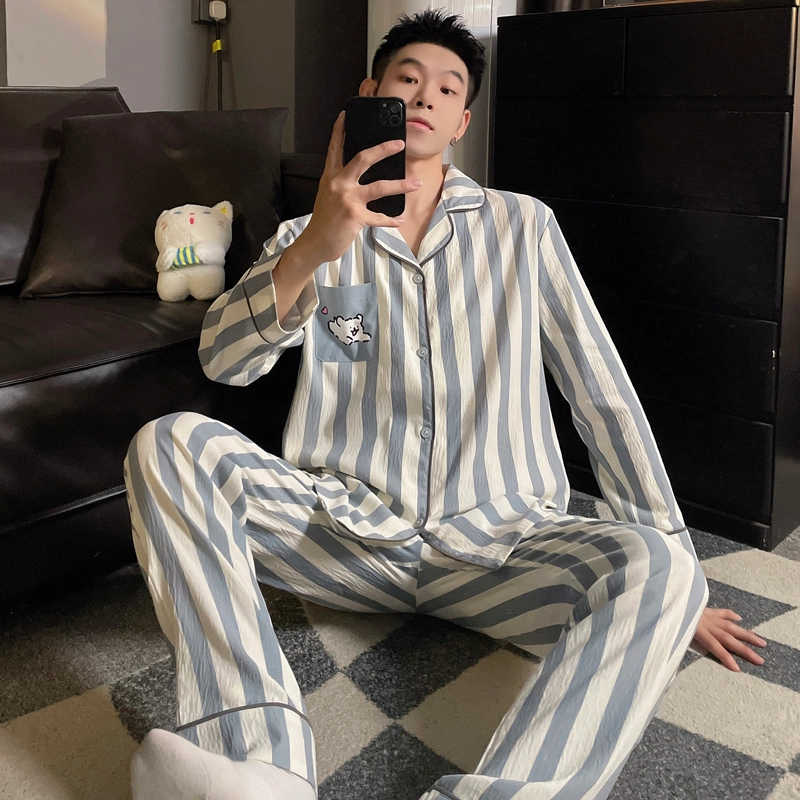 俏霓桐 大码简约耐看卡通家居服可外穿睡衣套装 男款 图片色