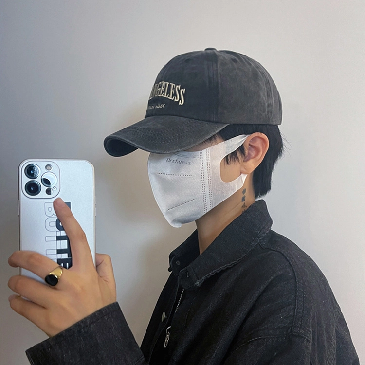 【通勤出街神器】 艾佳微 美式复古水洗做旧英文刺绣弯檐软顶大头围显脸小 棉 鸭舌帽 男女同款情侣款