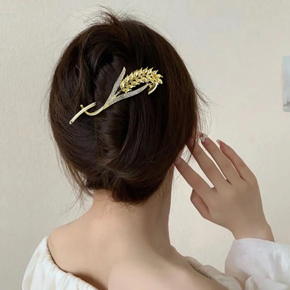 秦福炫 麦穗 高级感 合金 发夹 女款