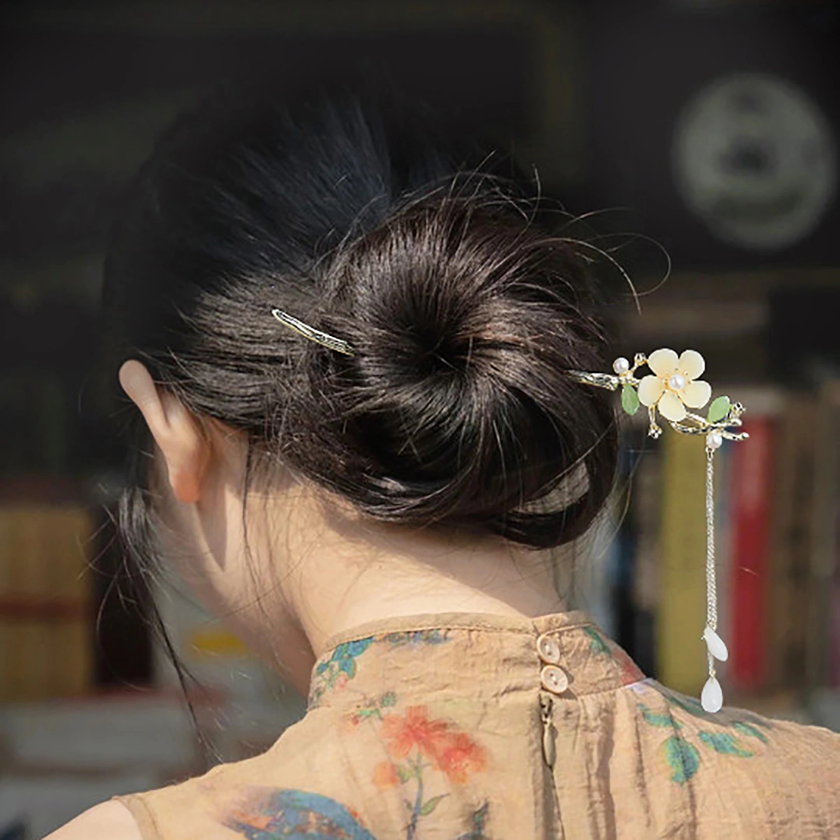 秦福炫 流苏 新中式高级感花朵 古风头饰 发簪 女款